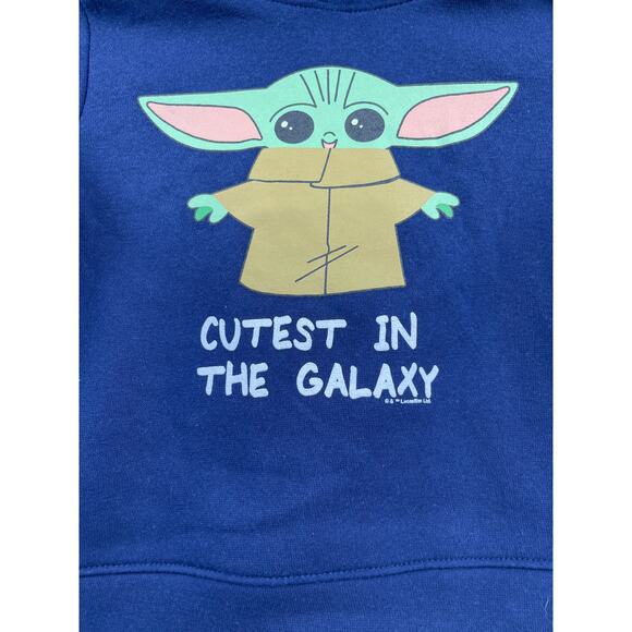 Old Navy Unisex The Child Hooded Sweatshirt Blue Fleece Size 18 - 24 Months NEW - Picture 2 of 7